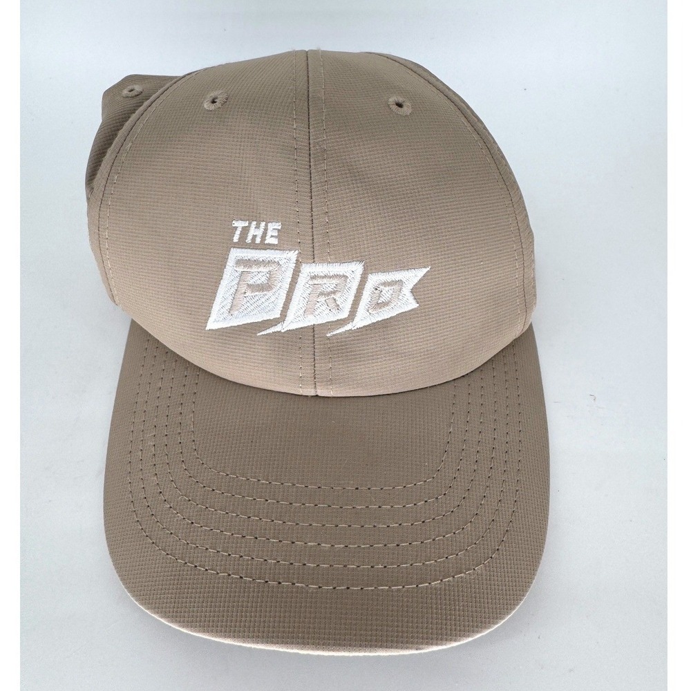 Imperial Performance Golf Hat Khaki Custom Embroidered "The Pro" Pennant Flag